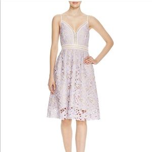 AQUA Lace Cami Empire Midi Dress